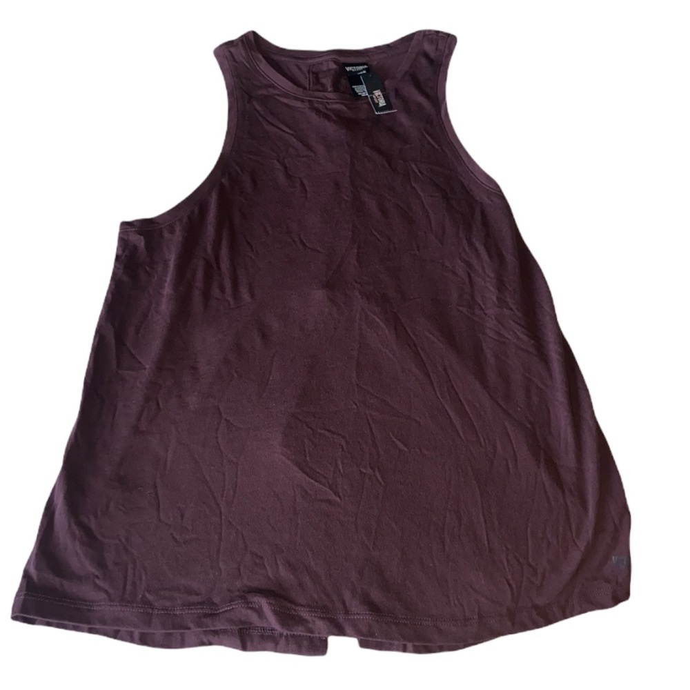 NWT Victoria’s Secret Sport Purple Top with Open Back Criss Cross Size XS